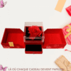 Coffret Cadeau Bijoux Élégant – Parure Dorée avec Rose Éternelle